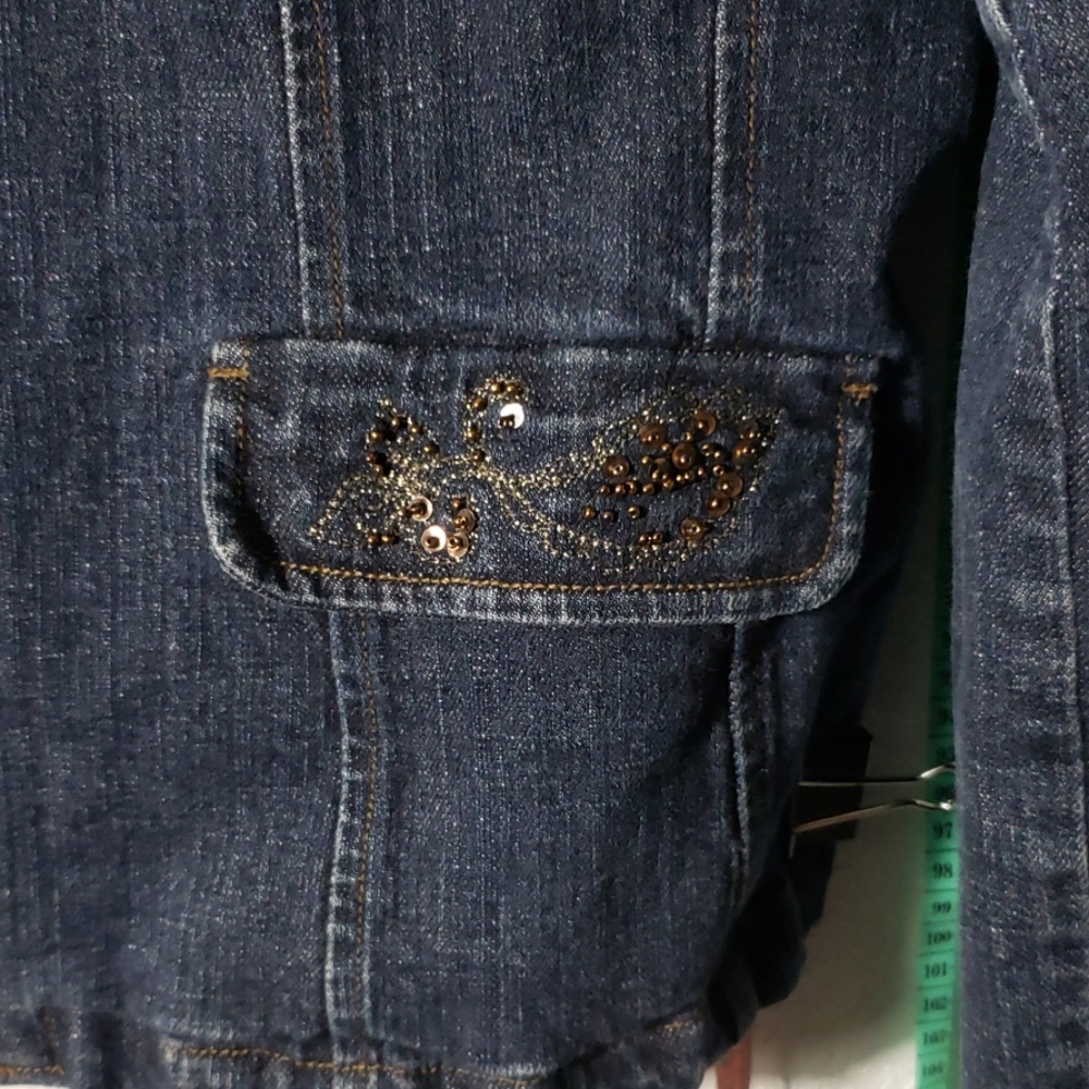 Bob Mackie Large Denim Blazer - Picture 5 of 7